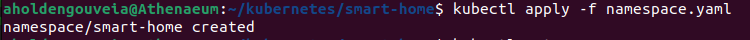 image of making a applying namespace.yaml
