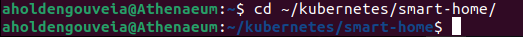 image of  cd into the smart home folder