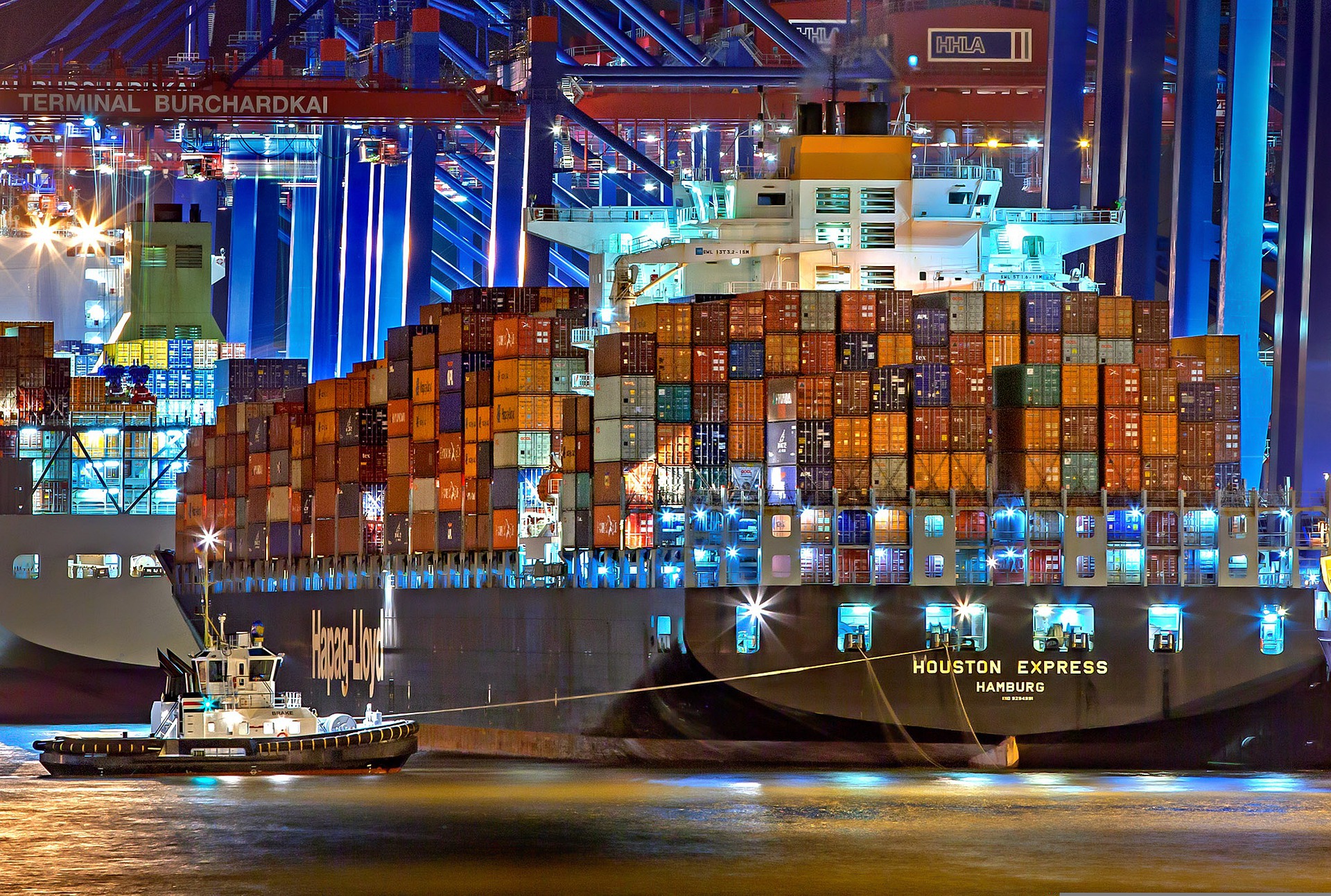 Image of a large container ship