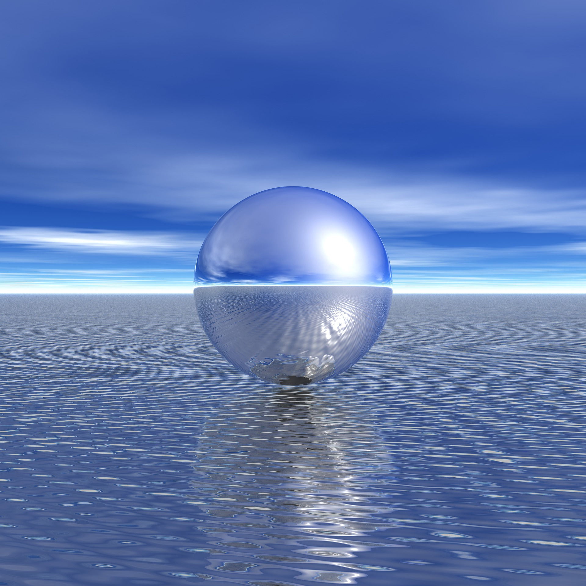 Image of a reflective globe